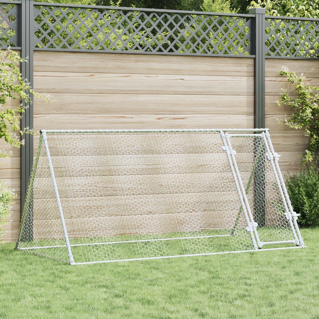 Kippenhok 200X105X91 Cm Gegalvaniseerd Staal Zilverkleurig
