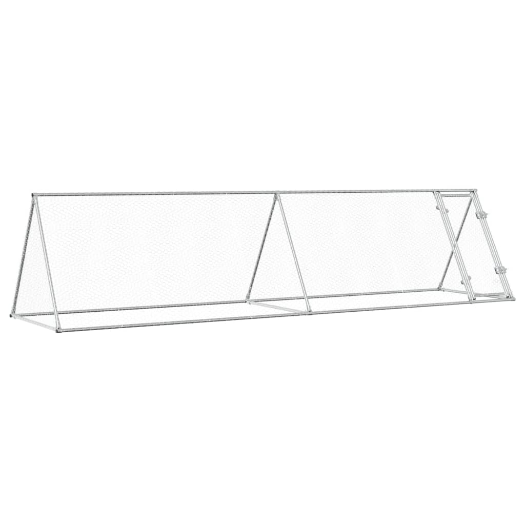 Kippenhok 400X105X91 Cm Gegalvaniseerd Staal Zilverkleurig