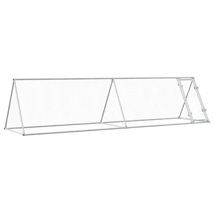 Kippenhok 400X105X91 Cm Gegalvaniseerd Staal Zilverkleurig