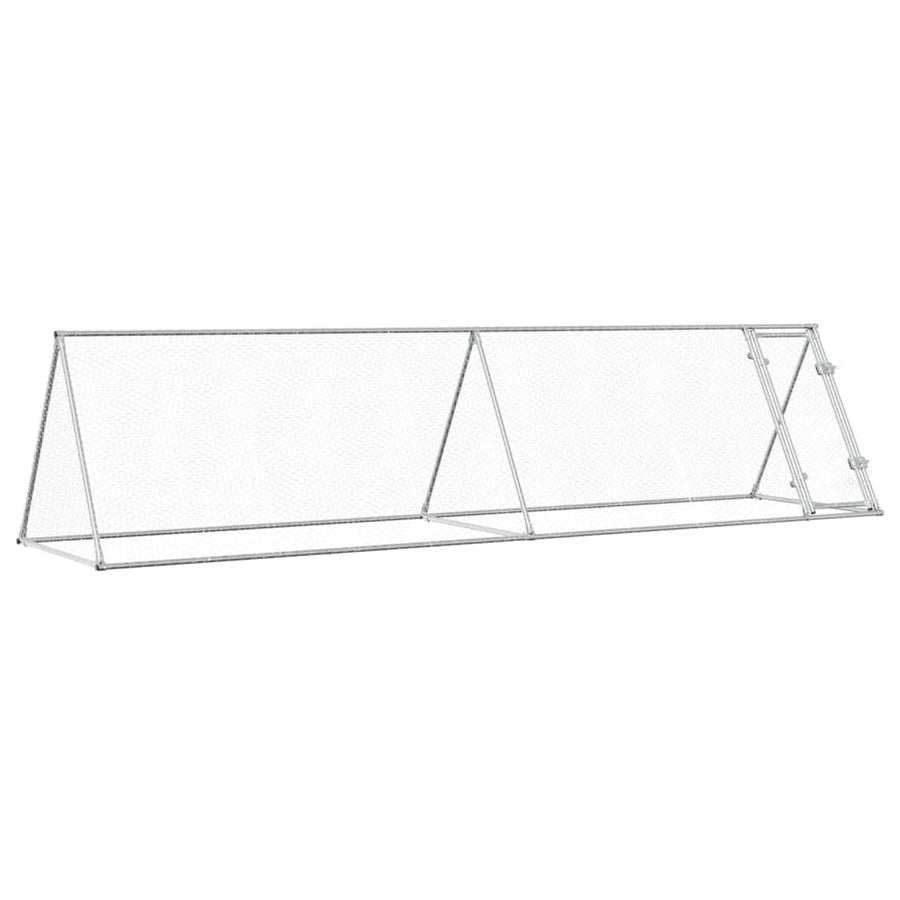 Kippenhok 400X105X91 Cm Gegalvaniseerd Staal Zilverkleurig
