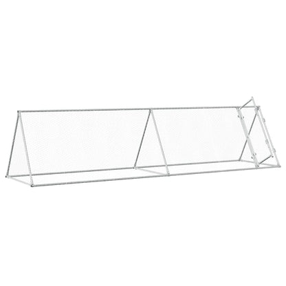 Kippenhok 400X105X91 Cm Gegalvaniseerd Staal Zilverkleurig