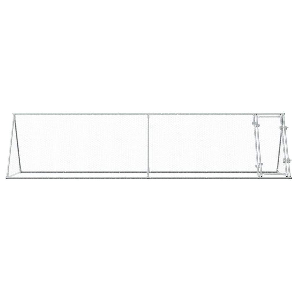 Kippenhok 400X105X91 Cm Gegalvaniseerd Staal Zilverkleurig