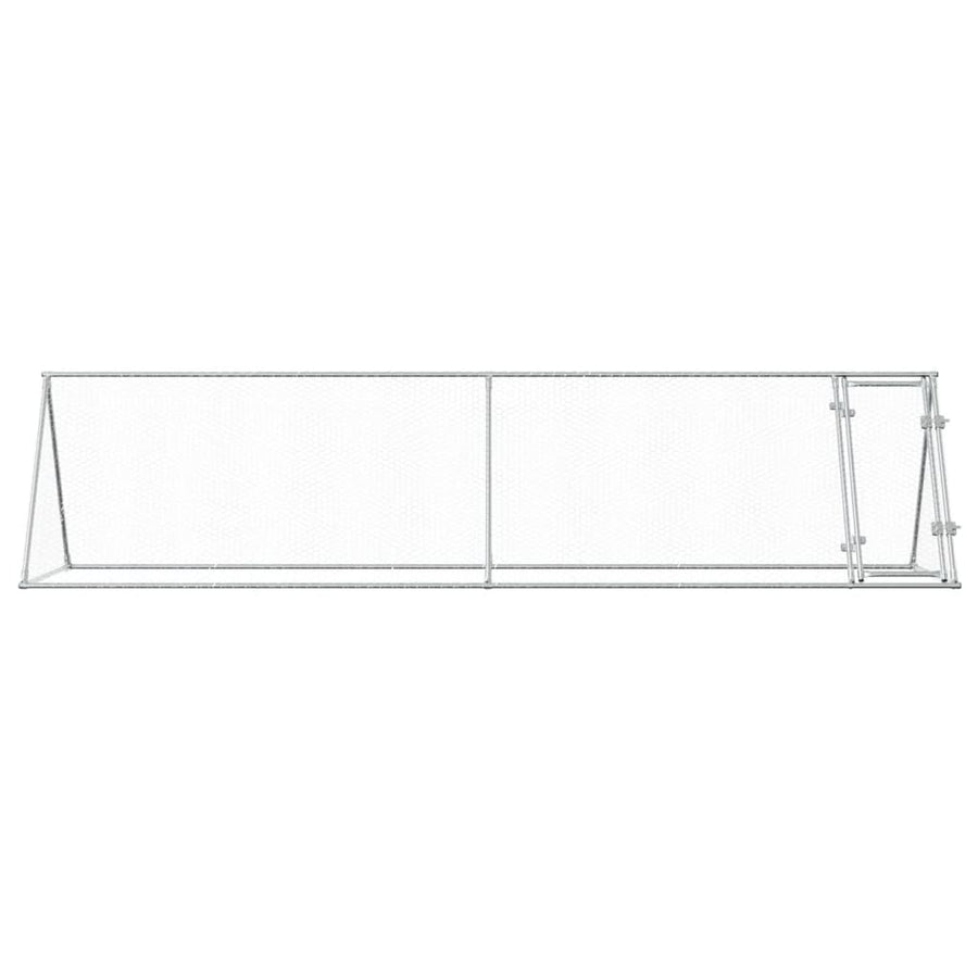 Kippenhok 400X105X91 Cm Gegalvaniseerd Staal Zilverkleurig