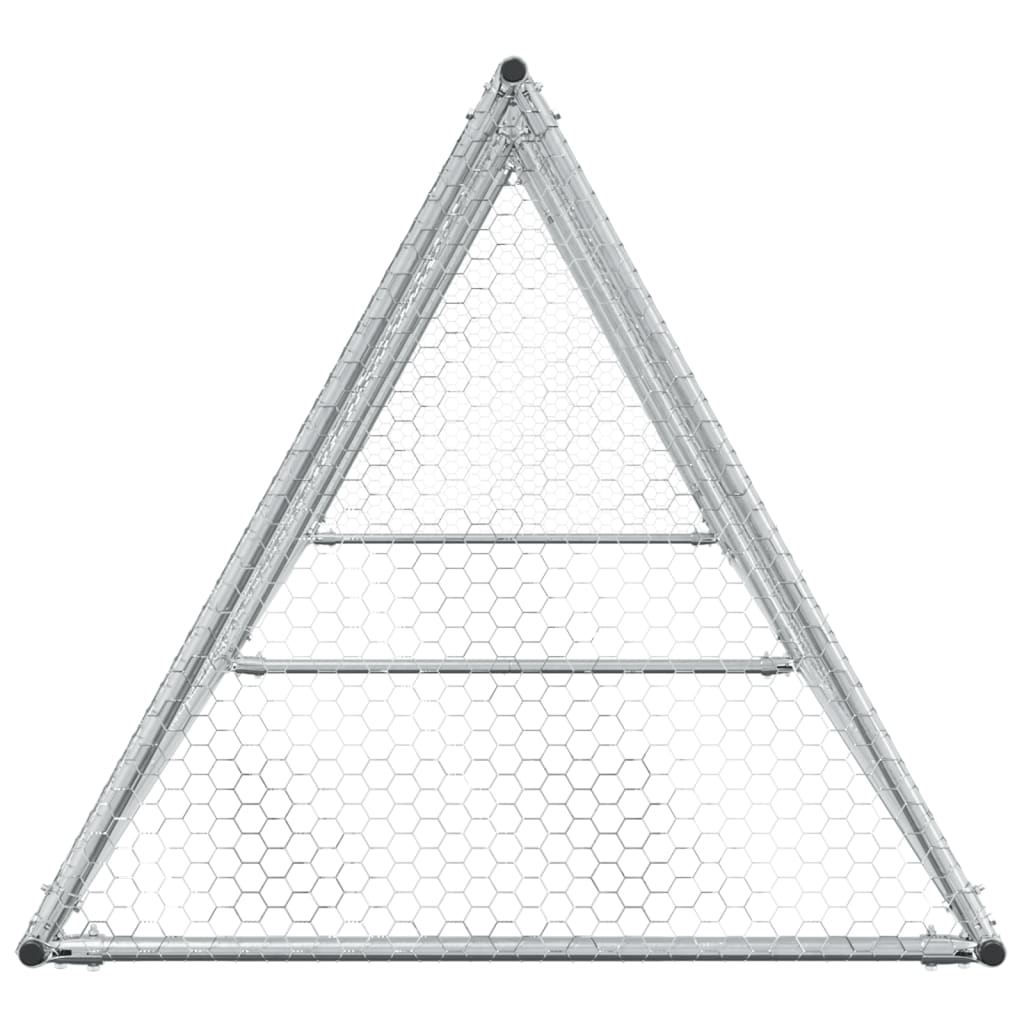 Kippenhok 400X105X91 Cm Gegalvaniseerd Staal Zilverkleurig