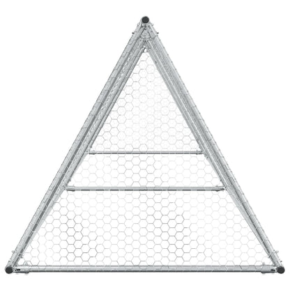 Kippenhok 400X105X91 Cm Gegalvaniseerd Staal Zilverkleurig