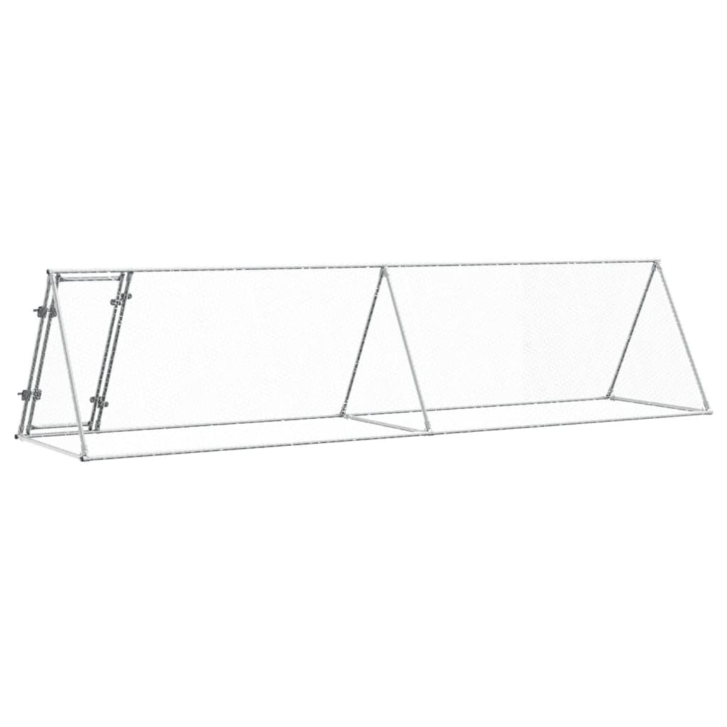Kippenhok 400X105X91 Cm Gegalvaniseerd Staal Zilverkleurig