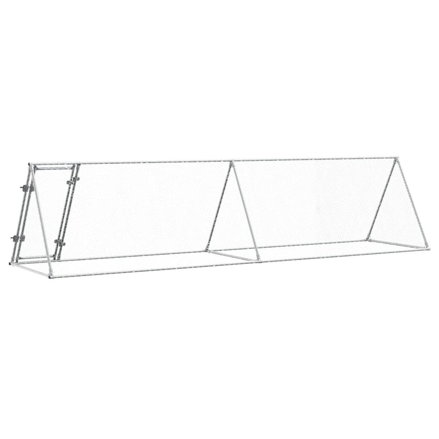 Kippenhok 400X105X91 Cm Gegalvaniseerd Staal Zilverkleurig