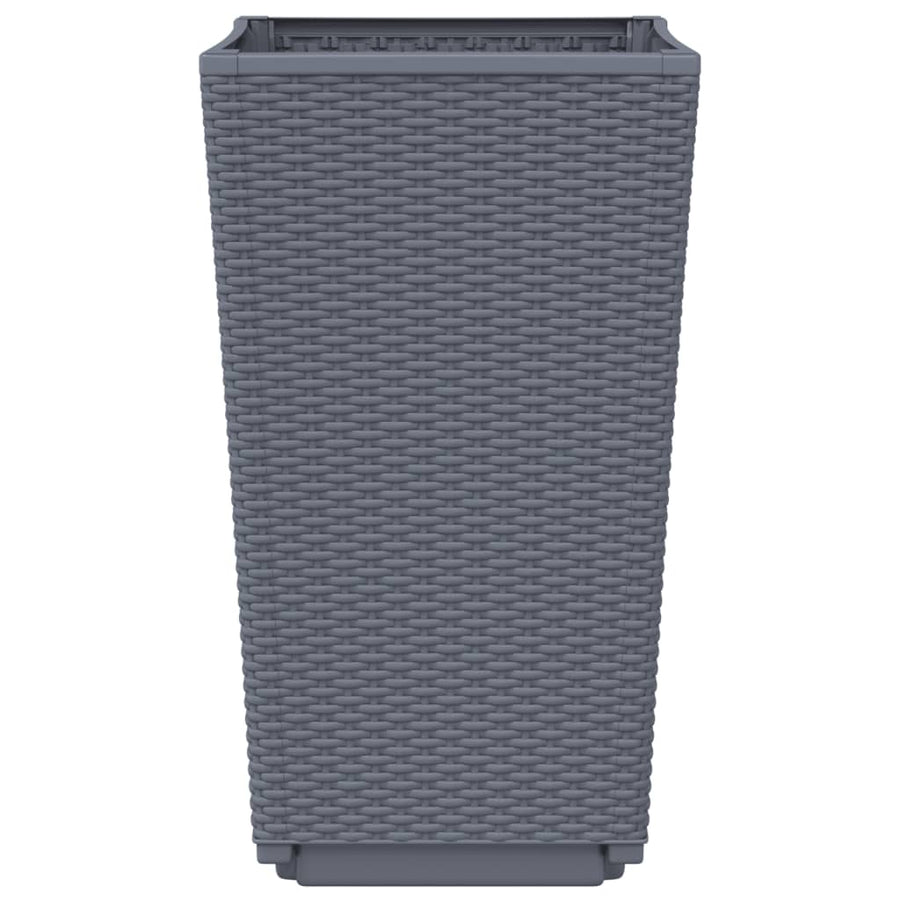 Plantenbakken 2 St 32,5X32,5X57 Cm Polypropeen Grijs