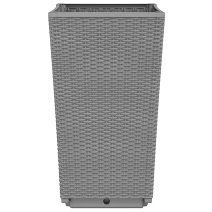 Plantenbakken 2 St 32,5X32,5X57 Cm Polypropeen Lichtgrijs