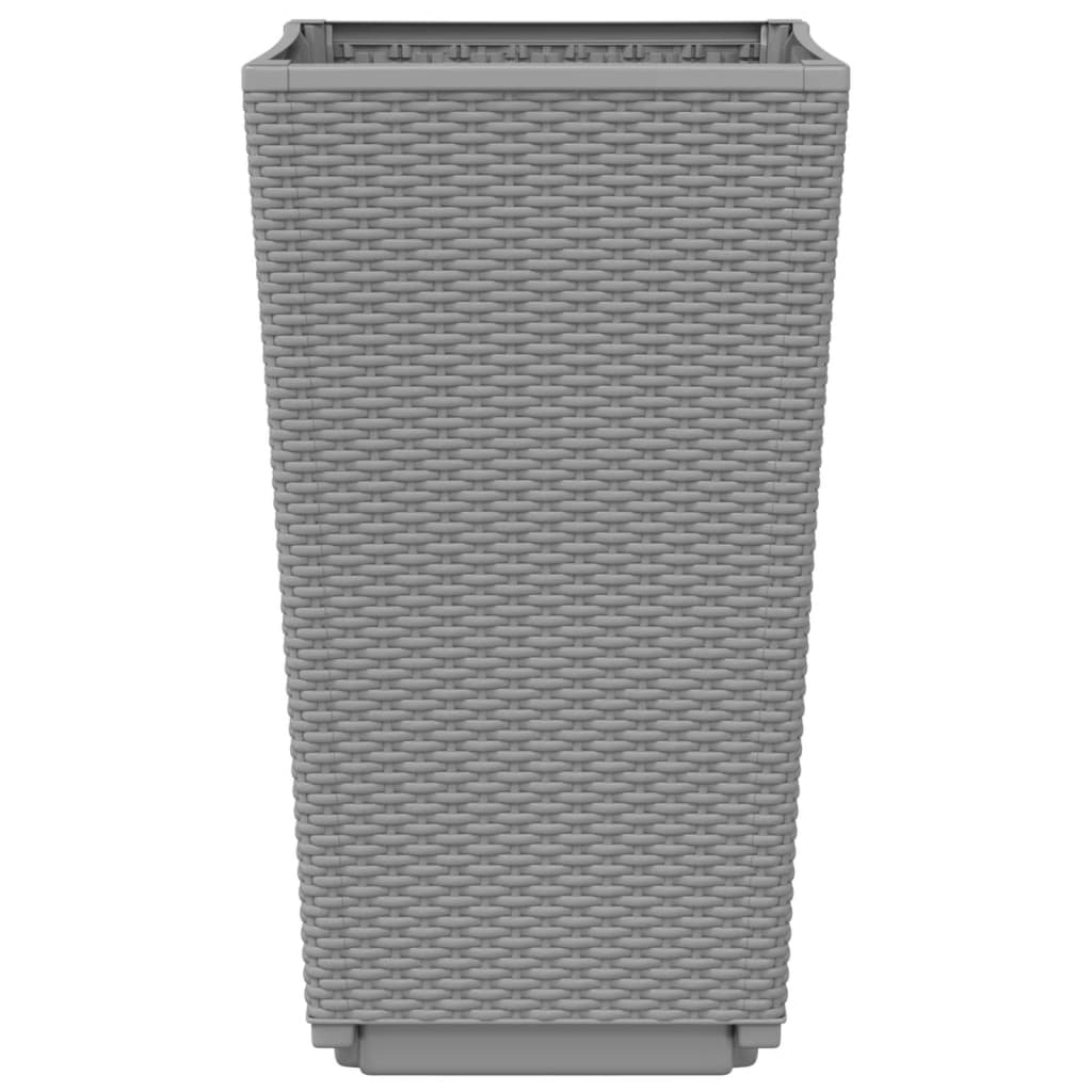 Plantenbakken 2 St 32,5X32,5X57 Cm Polypropeen Lichtgrijs