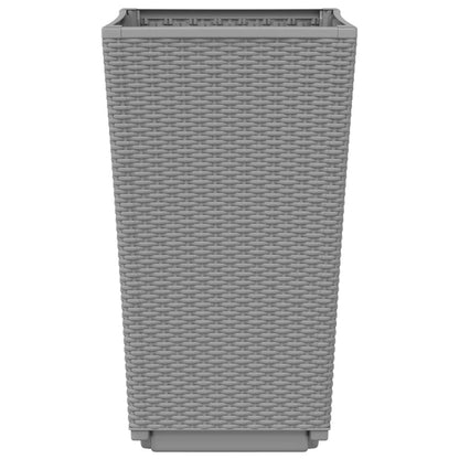 Plantenbakken 2 St 32,5X32,5X57 Cm Polypropeen Lichtgrijs