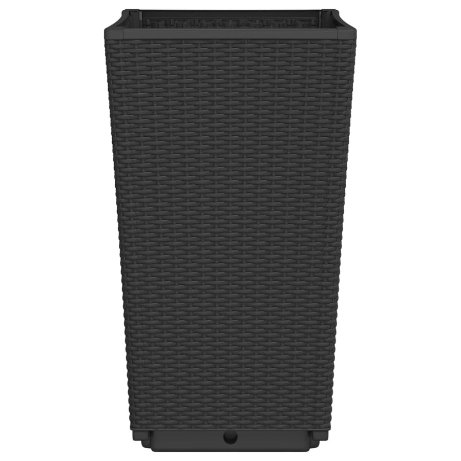 Plantenbakken 2 St 32,5X32,5X57 Cm Polypropeen Zwart