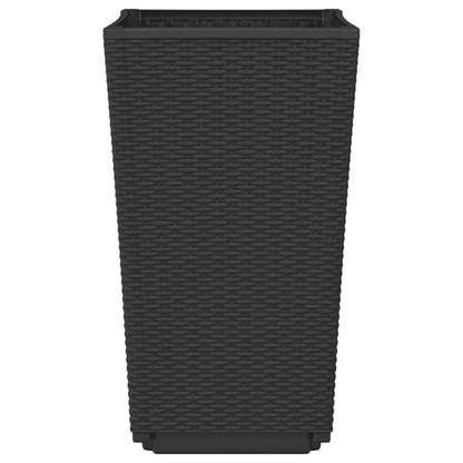 Plantenbakken 2 St 32,5X32,5X57 Cm Polypropeen Zwart