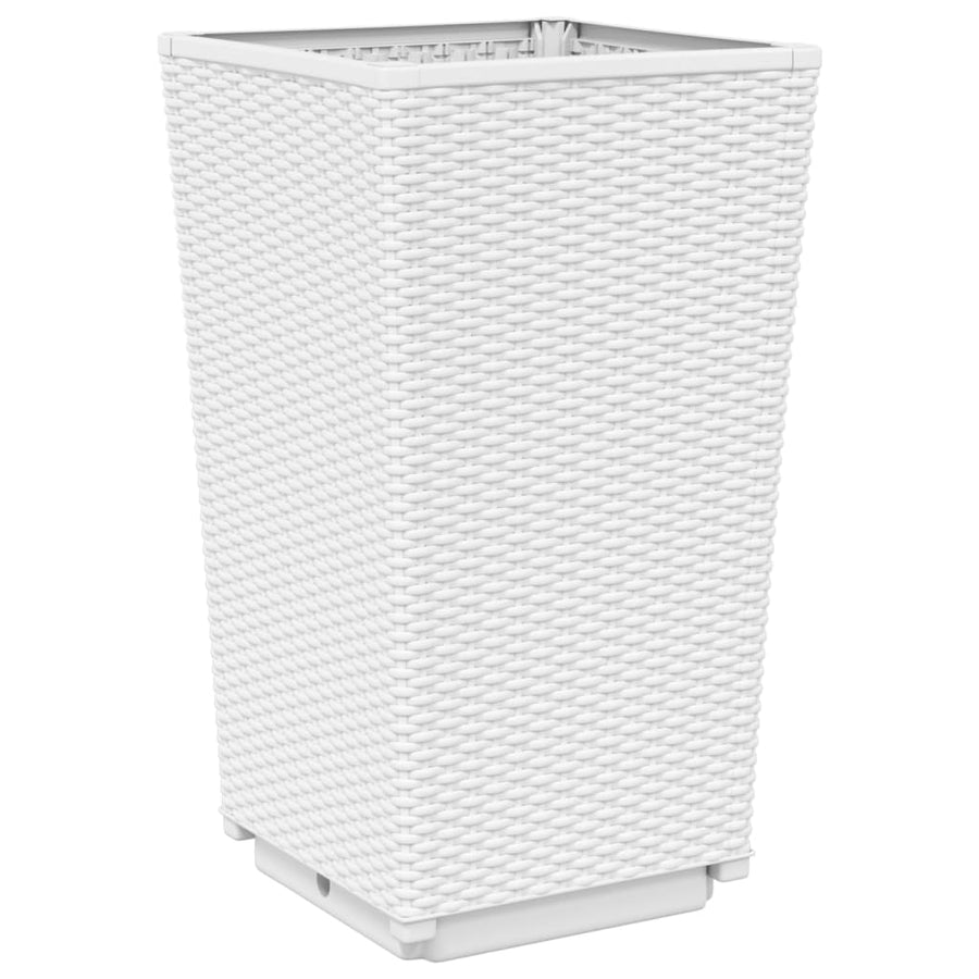 Plantenbakken 2 St 32,5X32,5X57 Cm Polypropeen Wit