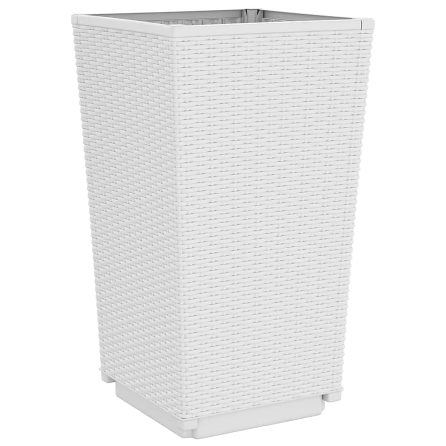 Plantenbakken 2 St 32,5X32,5X57 Cm Polypropeen Wit