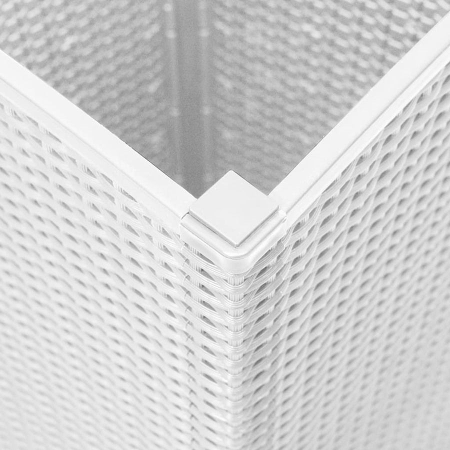Plantenbakken 2 St 32,5X32,5X57 Cm Polypropeen Wit