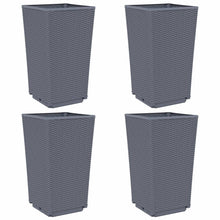 Plantenbakken 4 St 32,5X32,5X57 Cm Polypropeen Grijs