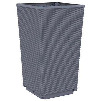 Plantenbakken 4 St 32,5X32,5X57 Cm Polypropeen Grijs