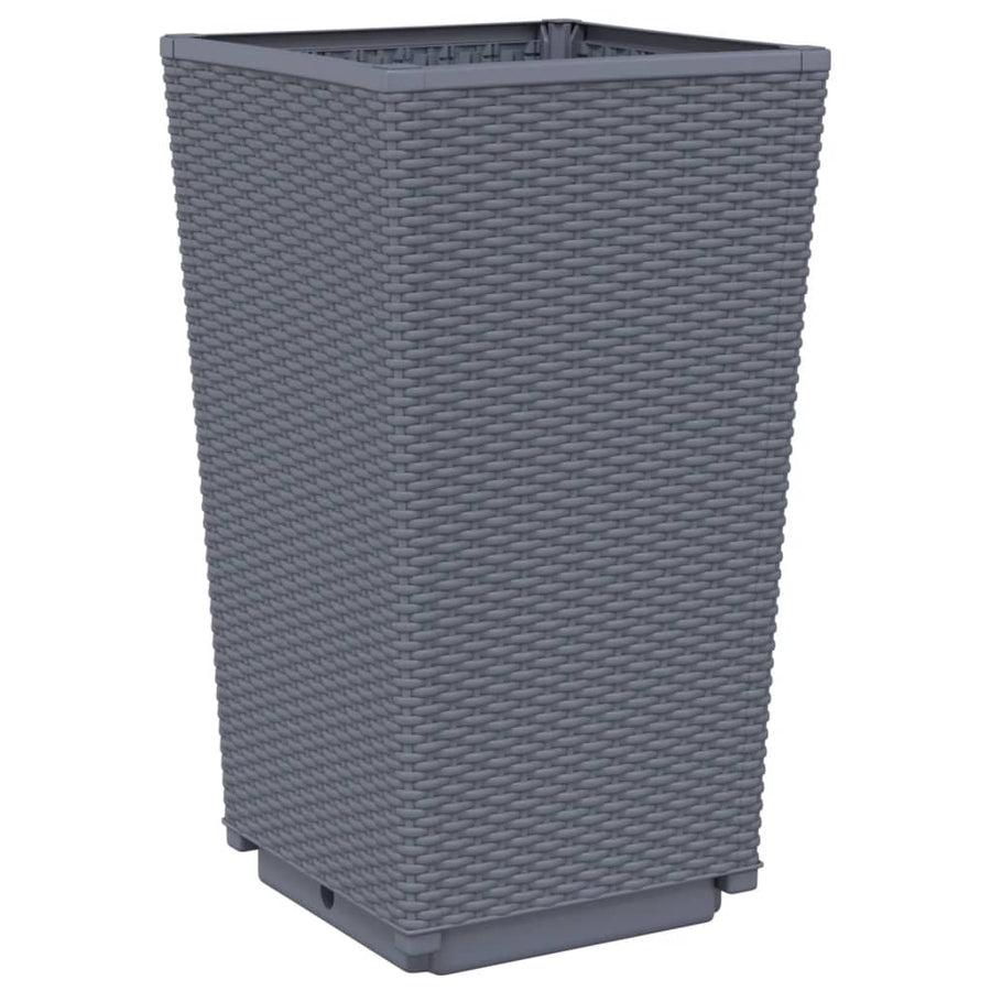Plantenbakken 4 St 32,5X32,5X57 Cm Polypropeen Grijs