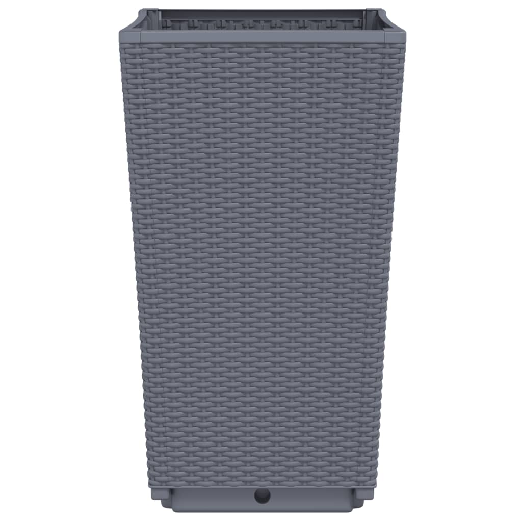 Plantenbakken 4 St 32,5X32,5X57 Cm Polypropeen Grijs