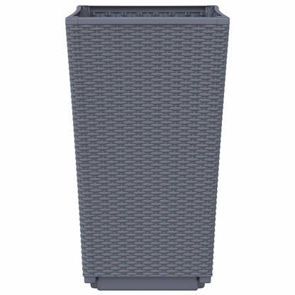 Plantenbakken 4 St 32,5X32,5X57 Cm Polypropeen Grijs