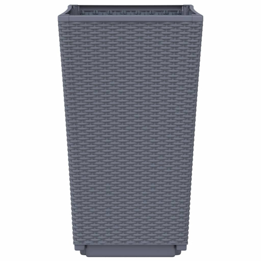 Plantenbakken 4 St 32,5X32,5X57 Cm Polypropeen Grijs