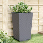 Plantenbak 32,5x32,5x57 cm polypropeen blauwgrijs