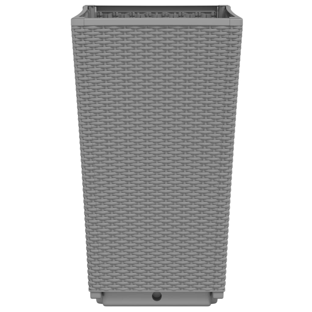 Plantenbakken 4 St 32,5X32,5X57 Cm Polypropeen Lichtgrijs