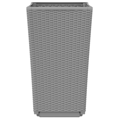 Plantenbakken 4 St 32,5X32,5X57 Cm Polypropeen Lichtgrijs