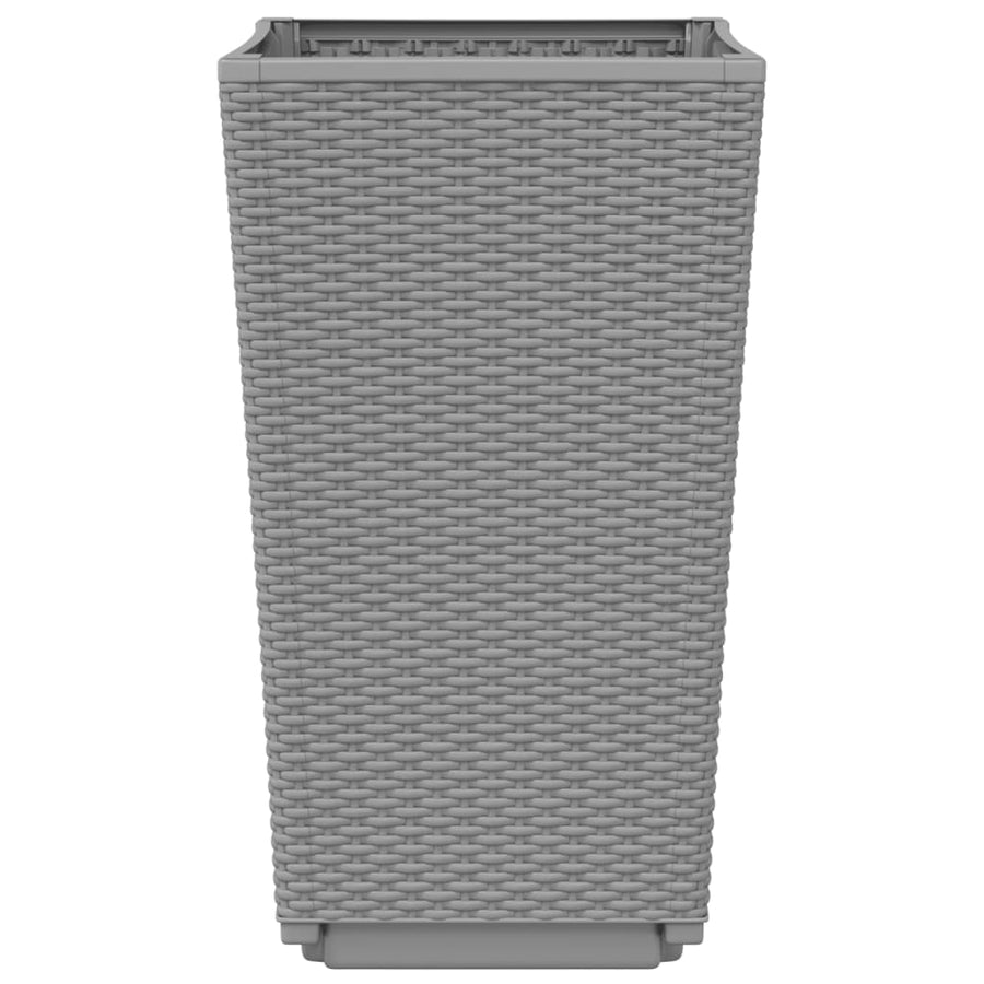 Plantenbakken 4 St 32,5X32,5X57 Cm Polypropeen Lichtgrijs