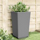 Planters 4 pcs 32.5x32.5x57 cm polypropylene light gray