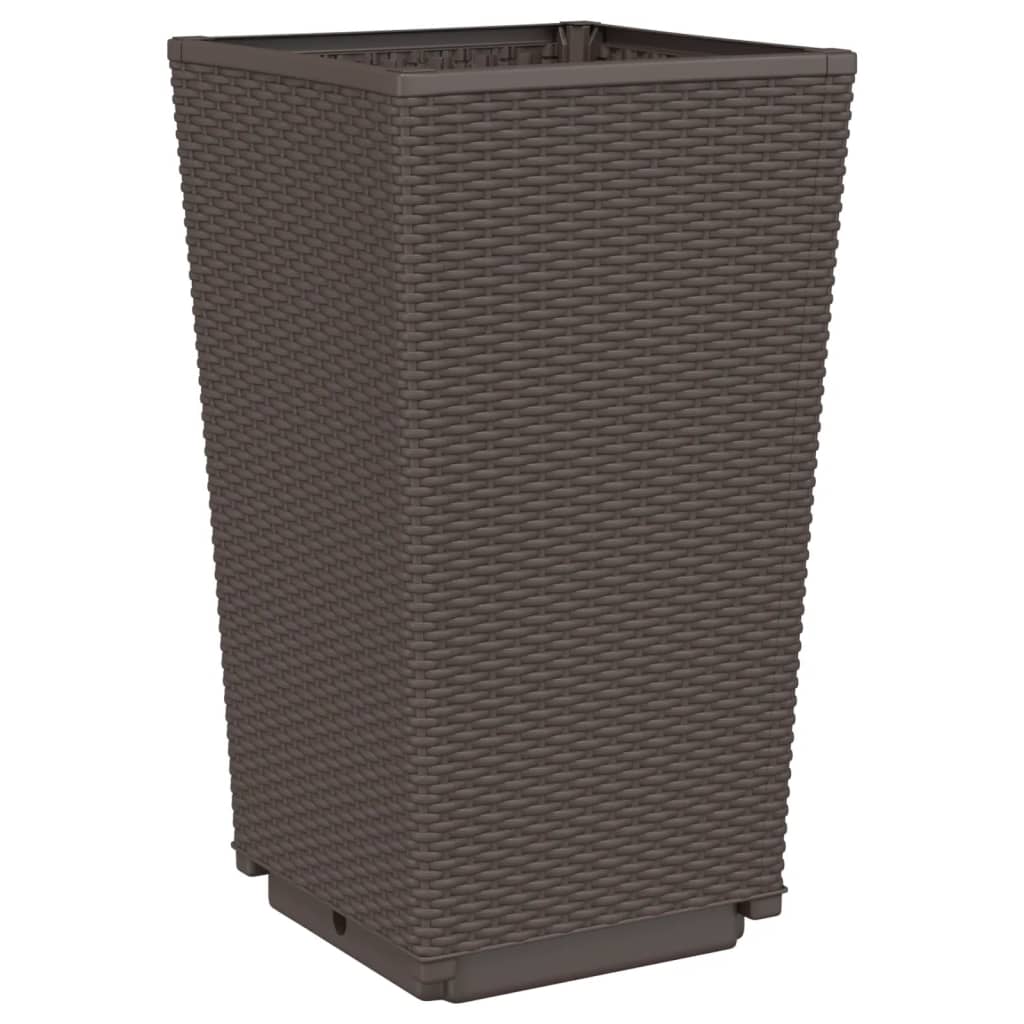 Plantenbakken 4 St 32,5X32,5X57 Cm Polypropeen Bruin