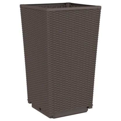 Plantenbakken 4 St 32,5X32,5X57 Cm Polypropeen Bruin
