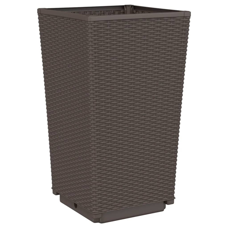 Plantenbakken 4 St 32,5X32,5X57 Cm Polypropeen Bruin