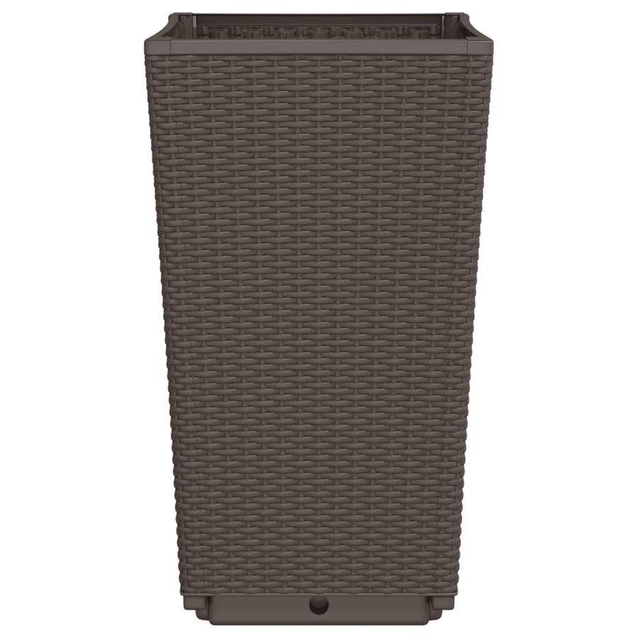 Plantenbakken 4 St 32,5X32,5X57 Cm Polypropeen Bruin