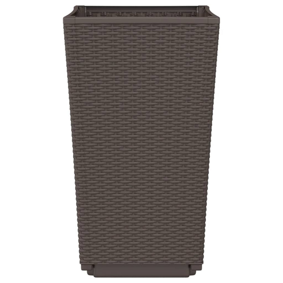 Plantenbakken 4 St 32,5X32,5X57 Cm Polypropeen Bruin