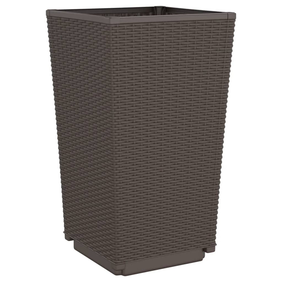 Plantenbakken 4 St 32,5X32,5X57 Cm Polypropeen Bruin