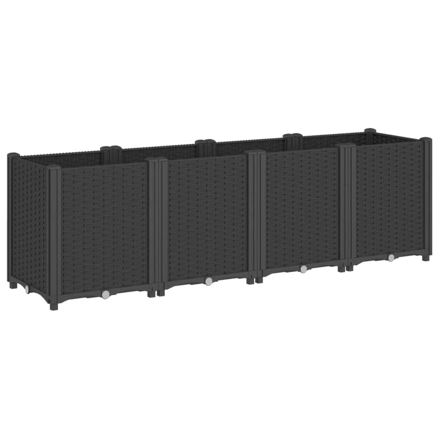 Plantenbak 160X40X53 Cm Polypropeen Zwart Blauw