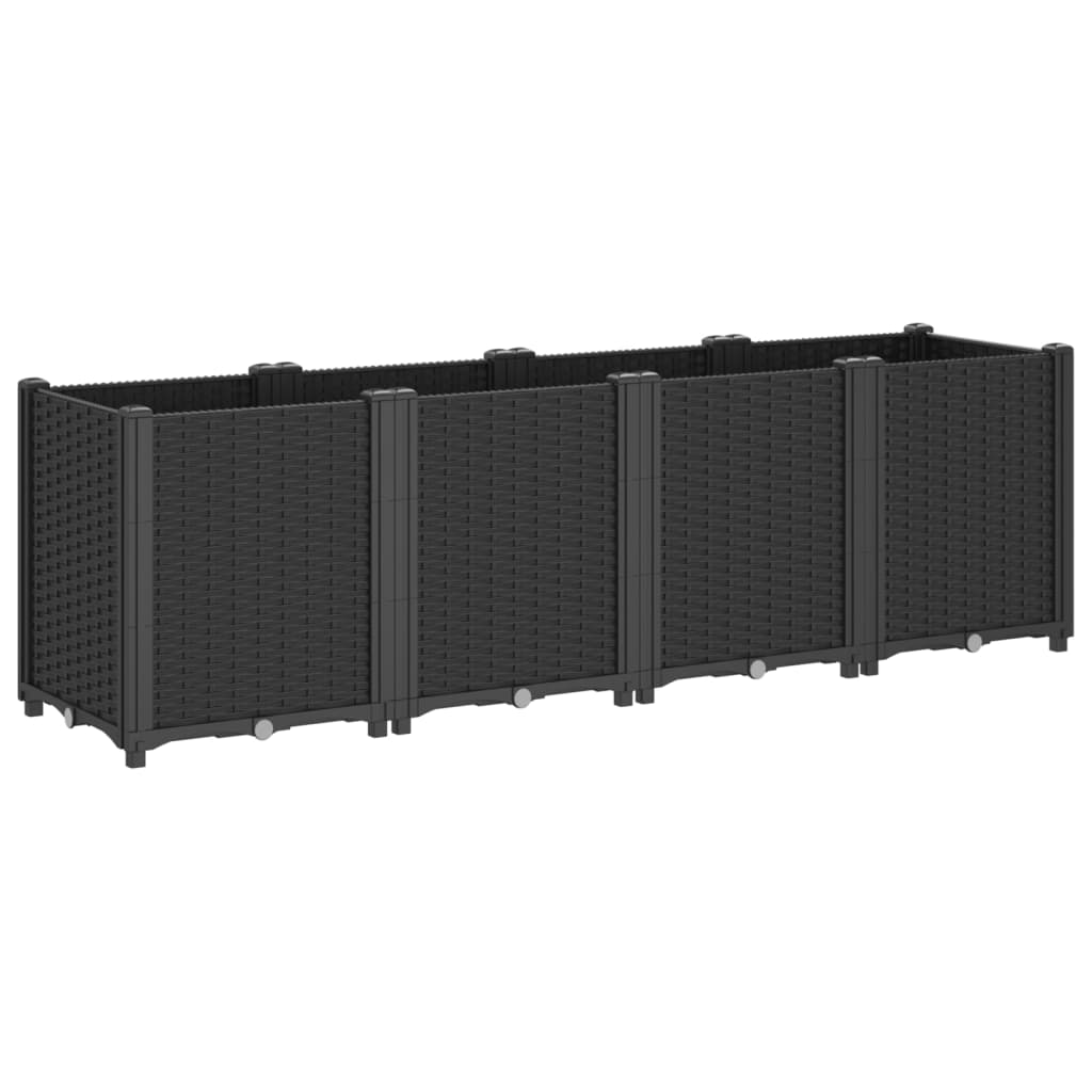 Plantenbak 160X40X53 Cm Polypropeen Zwart Blauw