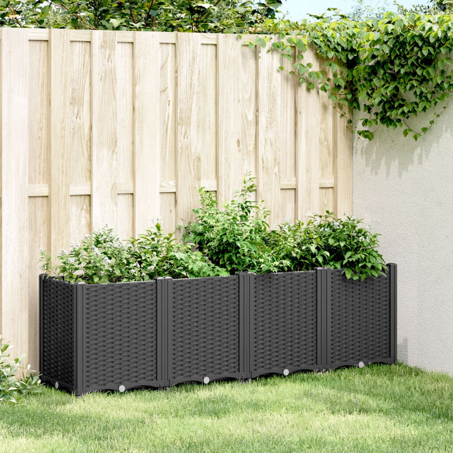 Plantenbak 160X40X53 Cm Polypropeen Zwart Blauw