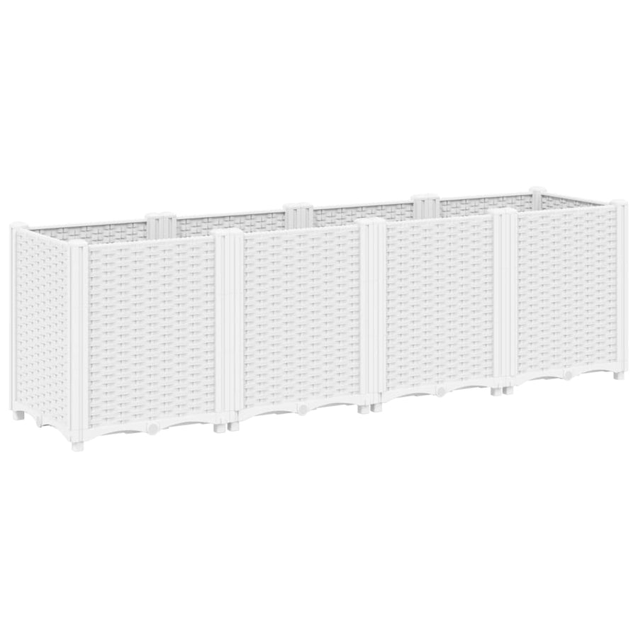 Plantenbak 160X40X53 Cm Polypropeen Wit Groen