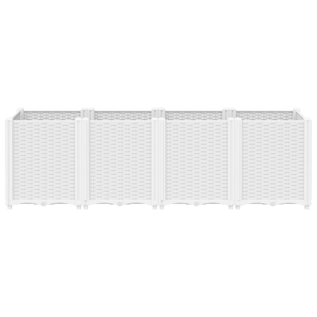 Plantenbak 160X40X53 Cm Polypropeen Wit Groen