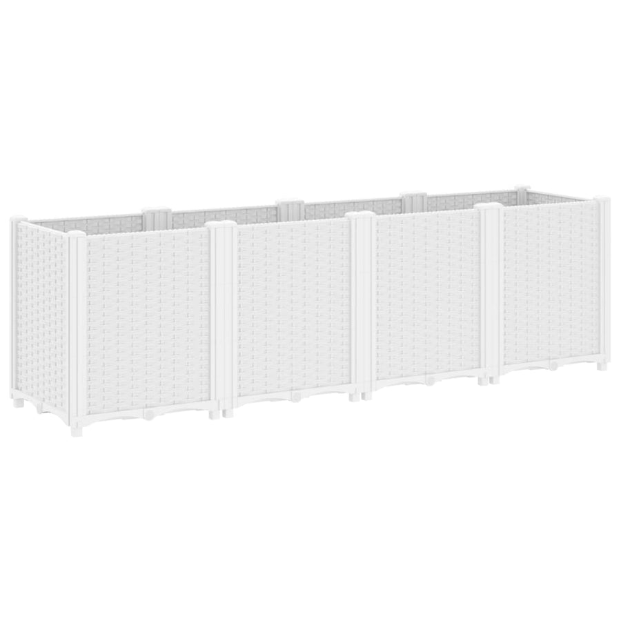 Plantenbak 160X40X53 Cm Polypropeen Wit Groen