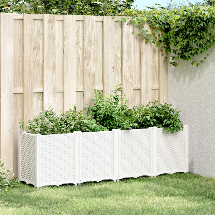 Plantenbak 160X40X53 Cm Polypropeen Wit Groen