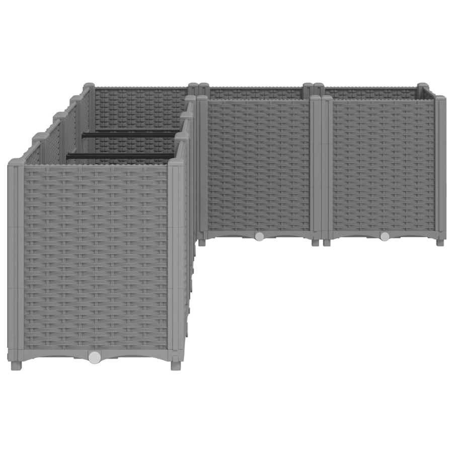 Plantenbak 160X120X53 Cm Polypropeen Lichtgrijs