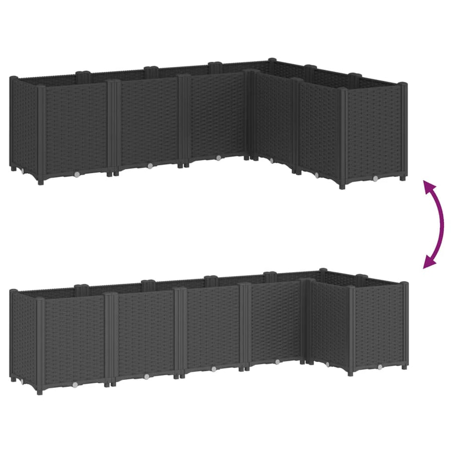 Plantenbak 160X120X53 Cm Polypropeen Zwart