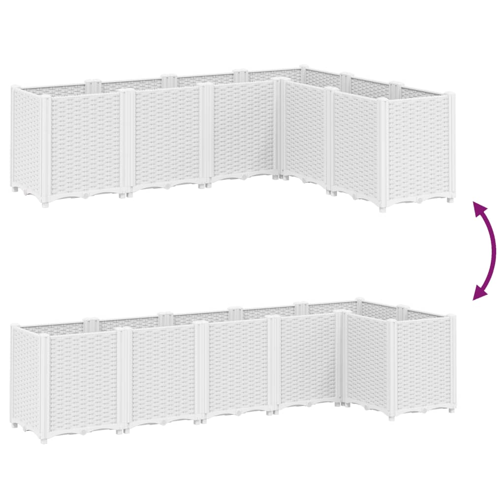 Plantenbak 160X120X53 Cm Polypropeen Wit
