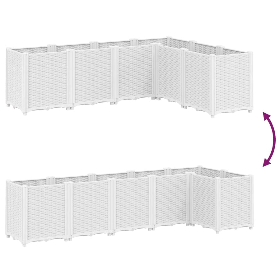 Plantenbak 160X120X53 Cm Polypropeen Wit