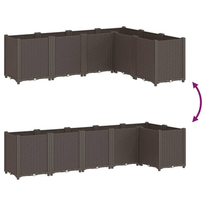 Plantenbak 160X120X53 Cm Polypropeen Bruin