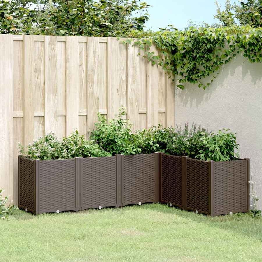 Plantenbak 160X120X53 Cm Polypropeen Bruin